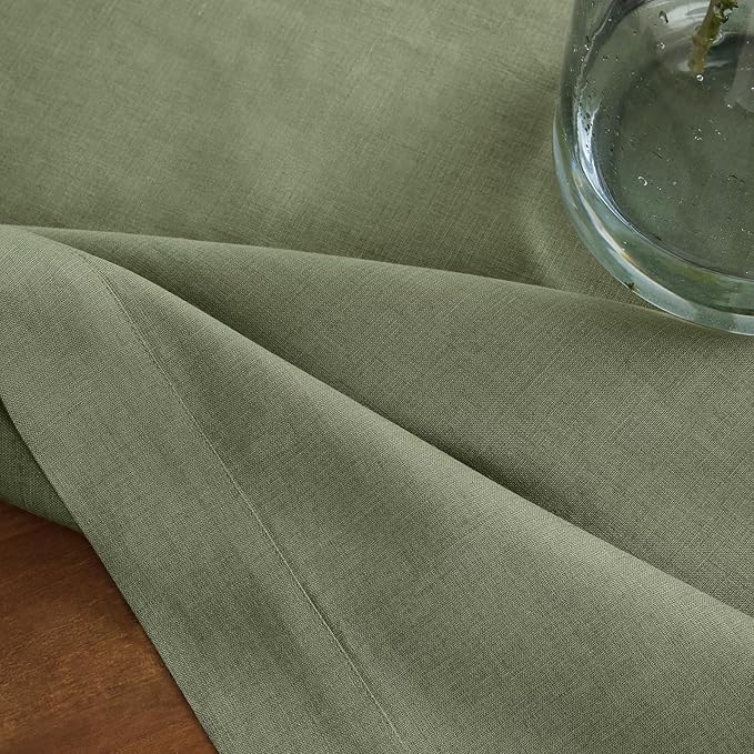 Solino Home Linen Cloth Placemats Set of 4 - 100% Pure Linen Oil Green Placemats 14 x 19 Inch for Spring, St Patricks Day, Easter - Fete