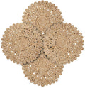 15" Corn Husk Woven Round Placemats Set of 4 - Wicker Boho Farmhouse Placemats - Rattan Table Mats Like Water Hyacinth for Dining Table, Wedding, Home, Christmas, Party
