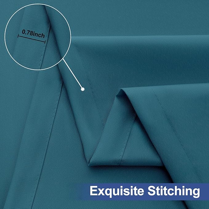 homing 2 Pack Rectangle Table Cloth, Elastic Fitted Fabric Tablecloth Fits for 6 Foot Folding Tables, Washable Table Cover for Picnic, Camping, Indoor & Outdoor (Peacock Blue, 30" x 72")