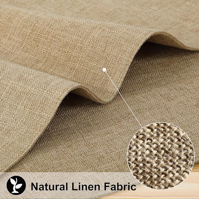 homing Cotton Linen Placemats Set of 4, Cloth Washable Farmhouse Dining Table Mats for Indoors & Outdoors, Easy to Clean, Linen, 13 x 19 Inch