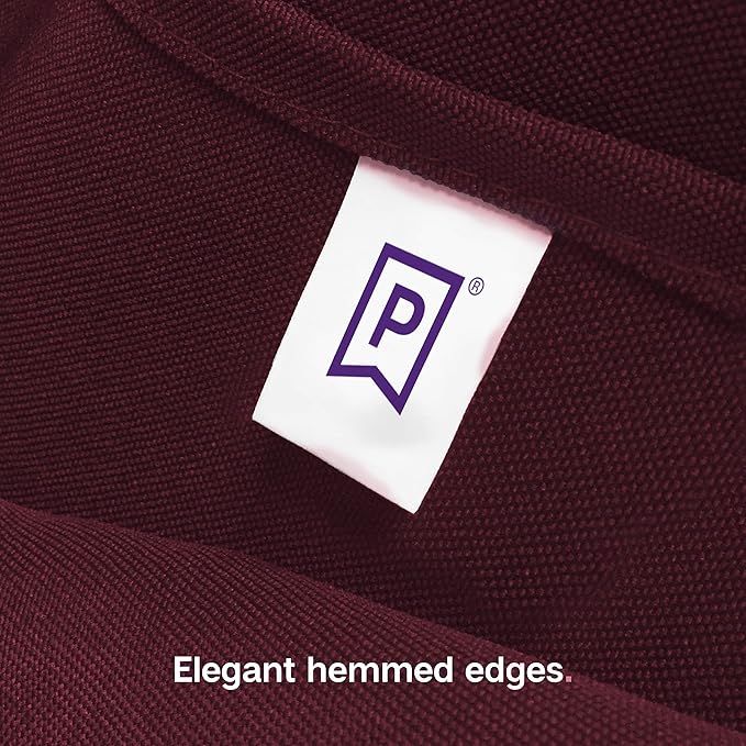 Gee Di Moda Round Tablecloth - 132 Inch Burgundy Round Table Cloth for 72 to 96 Inch Round Tables - Heavy Duty Washable Fabric - for Buffet Table, Holiday Party, Dinner, Wedding & Baby Shower