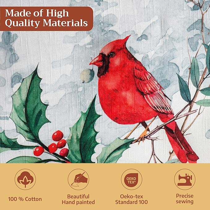 Maison d' Hermine Table Cloth Rectangle Table 100% Cotton 60 x 108 Inches Fall Tablecloth Reusable Everyday Use for Thanksgiving Christmas Decorations Dining Farmhouse Party (Morzine)