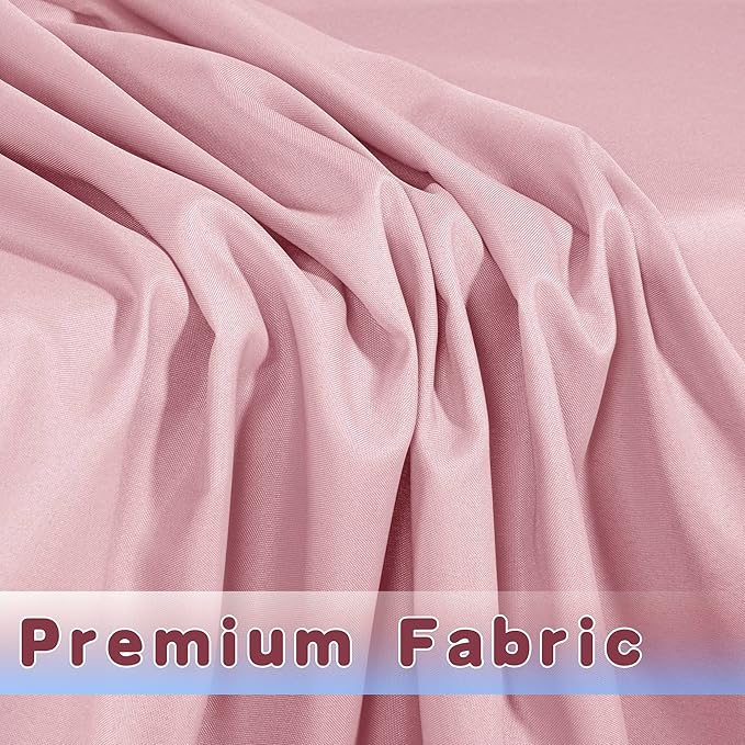 HolidayIdeas Fitted Pink Tablecloths for 6 Foot Tables - 72 x 30 Inch - 2 Pack Rectangle Polyester Fabric Table Cover for Folding Table, Valentines Parties, Birthday, Trade Show