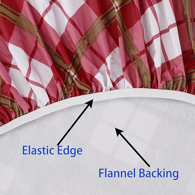 Walrus Round Vinyl Fitted Tablecloth with Flannel Backing Elastic Edge Design Table Cover Waterproof Oil-Proof PVC Table Cloth Stain-Resistant Best for 37"-44" Round