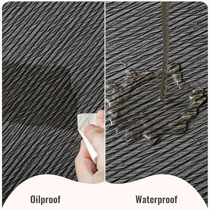 Jovono Faux Leather Placemats Set of 8, Waterproof Washable Table Mats, Easy-Clean Heat Resistant Kitchen Vinyl Place Mat for Dining Table, Restaurant, Indoor, 17.8"x11.8", Gray