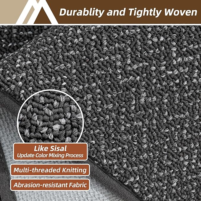 COSY HOMEER Kitchen Rugs 20"x32" Non-Slip Kitchen Mats for Floor Absorbent Stain Resistant Kitchen Floor Mat Machine Washable Rugs for Kitchen,Hallway,Sink,Dark Grey