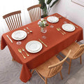 maxmill Jacquard Tablecloth Swirl Design Spillproof Wrinkle Free Heavy Weight Soft Table Cloth Halloween Decorative Fabric Table Cover for Fall Harvest Thanksgiving Dinner, Oblong 60 x 120 Inch Rust