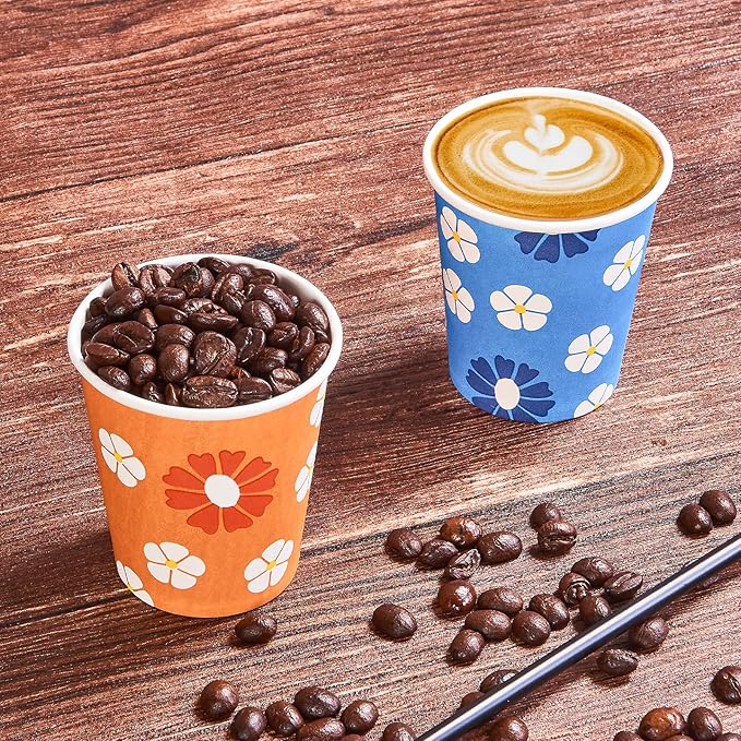 500 Pack 5oz Disposable Paper Cups, Colorful Small Mouthwash Cups for Parties, Picnics, Barbecues, Travel, Events