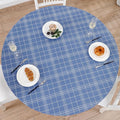 Walrus Round Vinyl Fitted Tablecloth with Flannel Backing Elastic Edge Design Table Cover Waterproof Oil-Proof PVC Table Cloth Stain-Resistant Best for 45"-56" Round