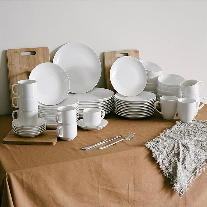Brew To A Tea BTaT- White Bowls Set of 6, 16 oz, White Cereal Bowls Set of 6, Christmas Gifts