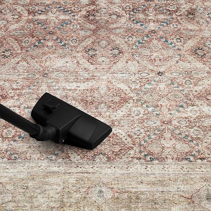 Keen Home Design 4x6 Rug - Machine Washable Area Rug with Non-Slip Backing, Ideal for Living Room, Dining Room, Bedroom - Vintage, Easy Clean, Durable, Low Pile - (4' x 6')