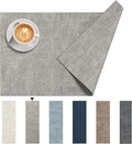 DOLOPL Placemats Set of 12, Reversible Wipeable & Heat Resistant Place Mats, Modern Faux Leather Table Mats for Kitchen, Neutral Waterproof Tablemats for Dining Table Decor, Wedding, Party(Grey)