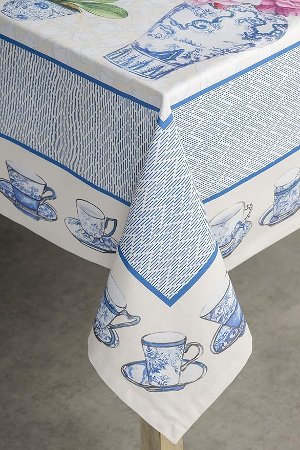 Maison d' Hermine Table Cloth Rectangle Table 100% Cotton 70 x 90 Inches Tablecloth Reusable Decorative for Dining Room Farmhouse Home Valentines Day Decorations Spring Summer - Canton
