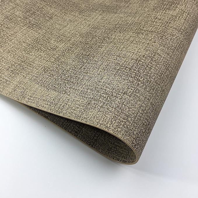 WAZAIGUR Waterproof Easy to Clean Non-Slip Heat Resistant Thick Faux Leather Placemats for Dining Table Set of 8,Light Brown