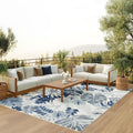 Nourison Home Suncoast Blue 9' x 12' Area Rug - Easy Clean, Non Shedding, Bed Room, Living Room, Dining Room, Kitchen (9' x 12')
