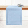 D'Moksha Homes Linen Powder Blue Table Runner 72 Inches Long - 100% Pure Linen 14 x 72 Inch Table Runner for Dining, Spring, Easter - Machine Washable