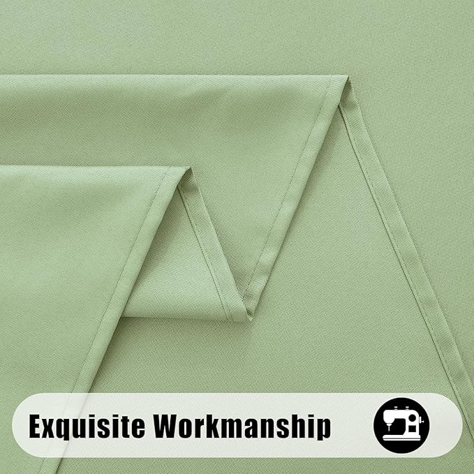 Smiry Rectangle Table Cloth, Waterproof Anti-Scratch Polyester Tablecloth, Decorative Washable Fabric Table Cover for Dining, Buffet, Parties and Outdoor, 60x120, Sage Green