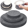 Imncya Plate Separators Storage, Set Of 60 And 3 Different Size, Thick and Premium Soft Felt Plate Dividers For China, Dish, Coffee Saucers Protecting and Stacking - Grey