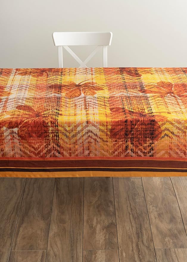 Maison d' Hermine Table Cloth Rectangle Table 100% Cotton 60 x 90 Inches Fall Tablecloth Reusable Everyday Use for Thanksgiving Christmas Decorations Dining Farmhouse Party (Thanksgiving Tartan)