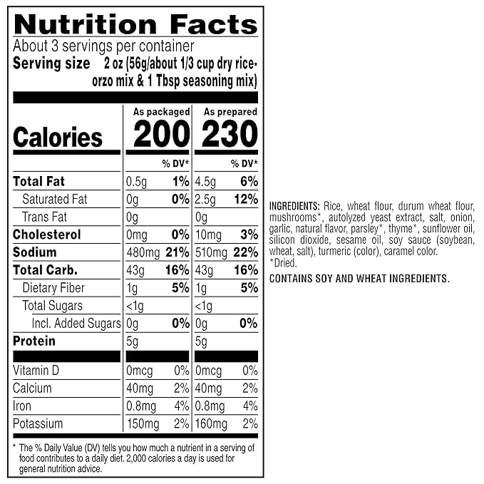 Near East Wild Mushrooms & Herbs Rice Pilaf Mix, 6.3-Ounce Boxes (Pack of 12)
