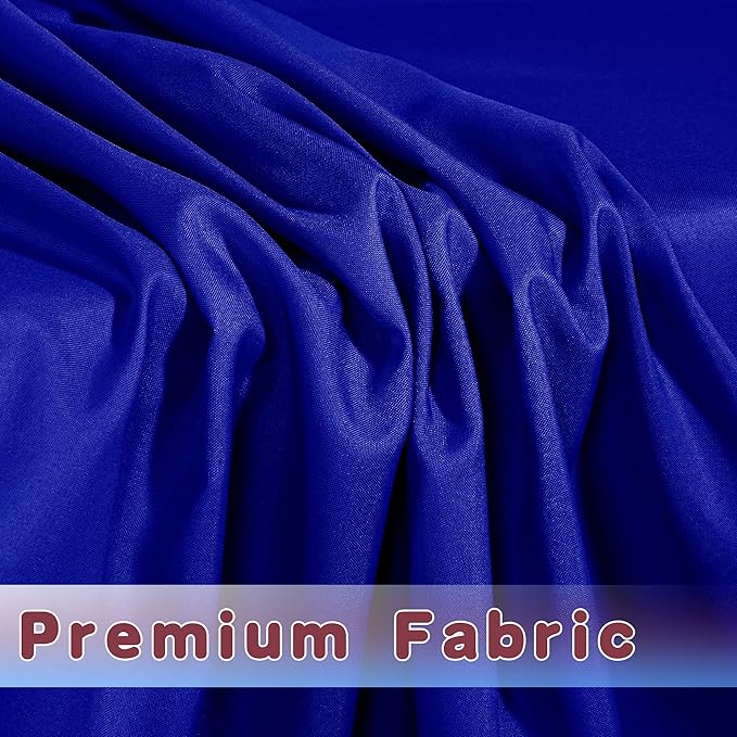 HolidayIdeas Royal Blue Fitted Tableclothes - 72 x 30 Inch - 2 Pack Rectangle Table Covers for 6 Foot Tables, Polyester Fabric Tablecloths for Parties, Holiday Dinner, Trade Show