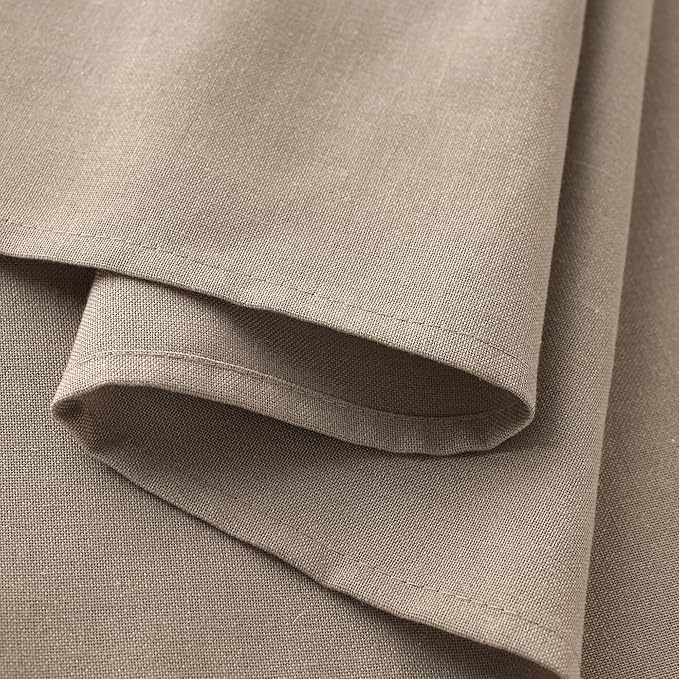 6 FT Linen Tablecloths for Rectangle Tables Dining Table Cover Farmhouse Modern Neutral Fabric Table Cloths Earth Tone Fall Decoration Rectangular 60 by 102 Inch Khaki Tan Burlap Oblong Tablecloth
