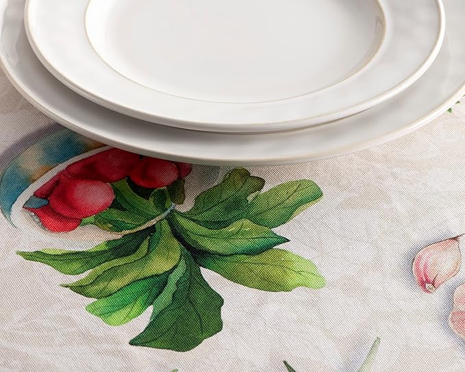 Maison d' Hermine Table Cloth Rectangle Table 100% Cotton 60 x 120 Inches Tablecloth Reusable Decorative for Dining Room Farmhouse Home Valentines Day Decorations Spring Summer - Gourmand