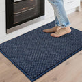 COSY HOMEER Kitchen Rugs 20"x32" Non-Slip Kitchen Mats for Floor Absorbent Stain Resistant Kitchen Floor Mat Machine Washable Rugs for Kitchen,Hallway,Sink,Navy Blue
