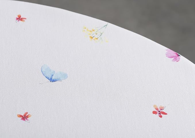 Maison d' Hermine Table Cloth Round Table 100% Cotton 69 Round Inches Tablecloth Reusable Decorative for Dining Room Farmhouse Home Valentines Day Decorations Spring Summer - Flower in The Field