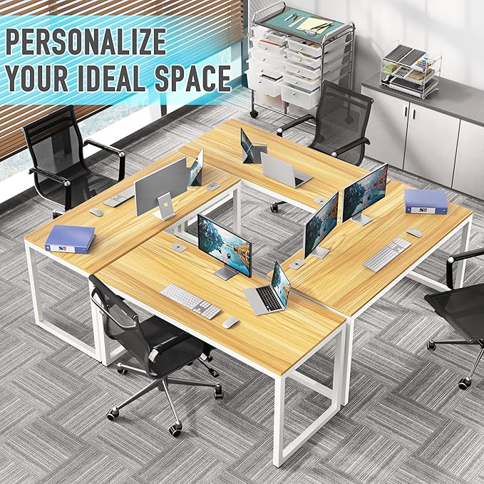 SHW 48-Inch Commercial-Grade Office Computer Desk, Oak