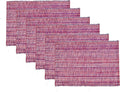 Urban VillaPlacemats for Dining Table 100% Cotton Placemats 14''x20'' Oversized Tablemats Set of 6 Placemats Red/Blue/White Two Tone Tablemats for Family Dinners Wedding Parties Everyday UsePlacemats