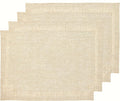 Solino Home Linen Cloth Placemats Set of 4-100% Pure Linen Champagne Beige Placemats 14 x 19 Inch for Spring, Easter - Athena
