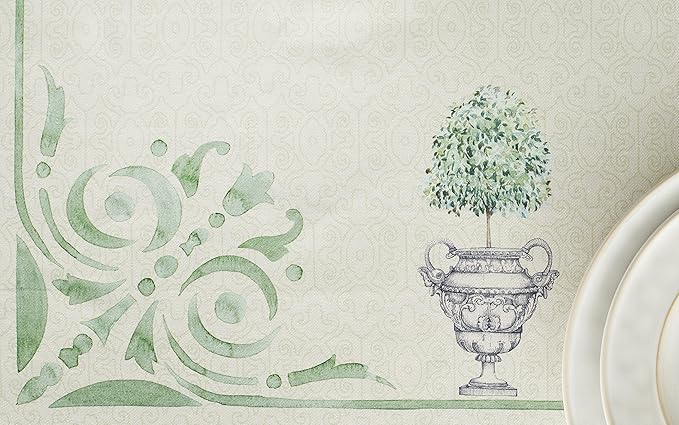Maison d' Hermine Table Cloth Rectangle Table 100% Cotton 60 x 90 Inches Tablecloth Reusable Decorative for Dining Room Farmhouse Home Valentines Day Decorations Spring Summer - Jardin Du Roy