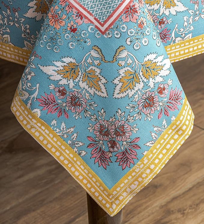 Maison d' Hermine Table Cloth Rectangle Table 100% Cotton 70 x 90 Inches Tablecloth Reusable Decorative for Dining Room Farmhouse Home Valentines Day Decorations Spring Summer - Marquise
