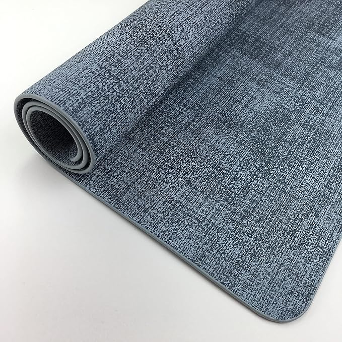 WAZAIGUR Waterproof Easy to Clean Non-Slip Heat Resistant Thick Faux Leather Placemats for Dining Table Set of 8,Navy Blue