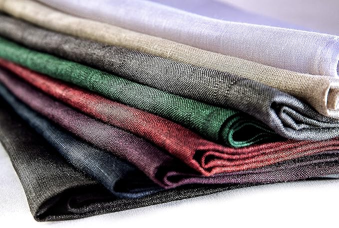 Solino Home Linen Napkins Set of 4-100% Pure Linen Forest Green Dinner Napkins Cloth 20 x 20 Inch for Winter, Easter, St Patricks Day - Athena, Handcrafted and Machine Washable