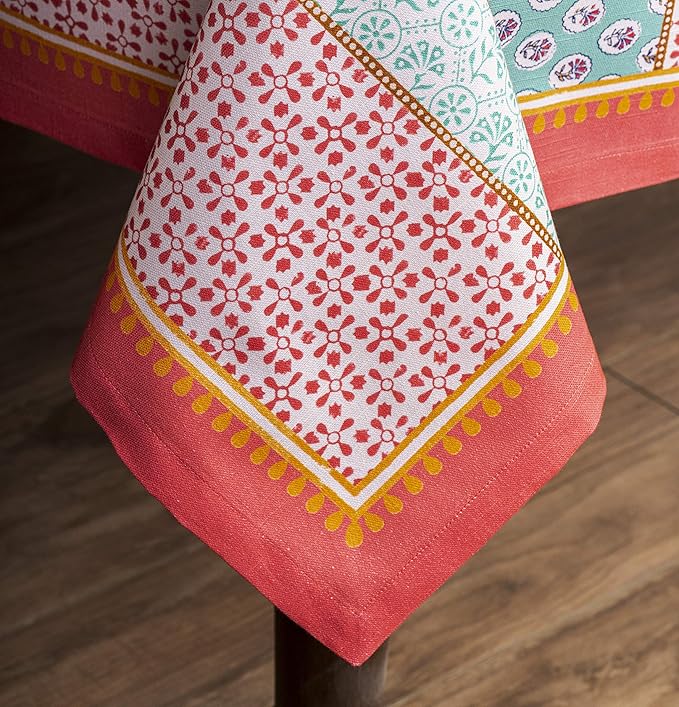 Maison d' Hermine Table Cloth Rectangle Table 100% Cotton 70 x 90 Inches Tablecloth Reusable Decorative for Dining Room Farmhouse Home Valentines Day Decorations Spring Summer - Provence