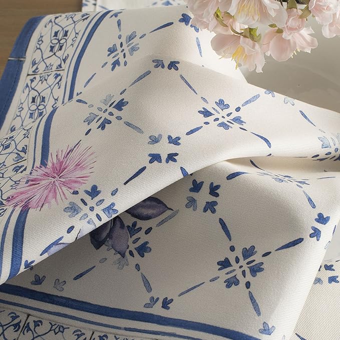 Maison d' Hermine Cloth Napkins Set of 4 100% Cotton Everyday Reusable Square Napkins Cloth Washable Dinner Party Wedding Restaurant Valentines Day Decorations Spring/Summer (Faience, 20" x 20")