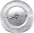 allgala Heavy Quality Round Charger Plates - Chargers for Dinner Plates - Set of Charger Plates for Table Decor - Ideal for Weddings, Thanksgiving Parties & Holidays - Grain Silver (13-Inch 48-Pack)