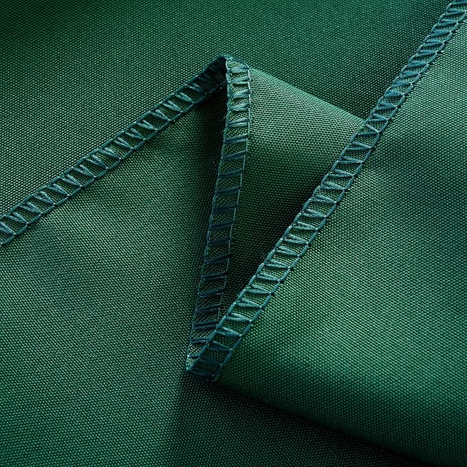 2-Pack Round 108-inch Blackish Green Table Cloths, Solid Stain and Wrinkle Resistant Circular Tablecloth, Premium Plain Weave Polyester Fabric Table Linen Covers for Hotel, Banquet