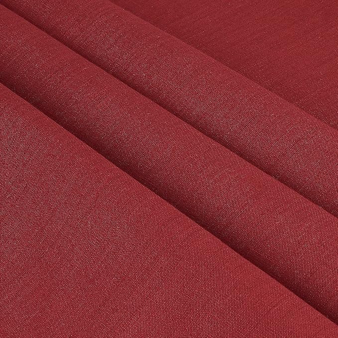 D'Moksha Homes Red Linen Tablecloth 60 x 108 Inch - 100% Pure Linen Red Table Cloth for Rectangle Tables - Classic Hemstitch, Machine Washable Tablecloth for Valentines, Spring