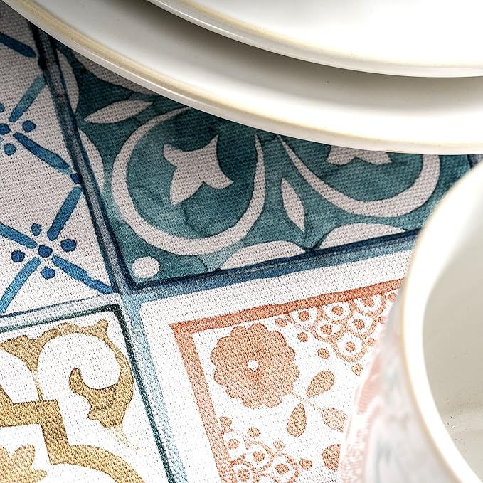 Maison d' Hermine Table Cloth Round Table 100% Cotton 69 Round Inches Tablecloth Reusable Decorative for Dining Room Farmhouse Home Valentines Day Decorations Spring Summer - Agrume