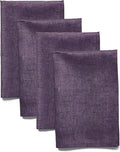 Solino Home Linen Napkins Set of 4 - 100% Pure Linen Grape Dinner Napkins Cloth 20 x 20 Inch for Winter, Valentines, Spring, Easter - Athena, Handcrafted and Machine Washable